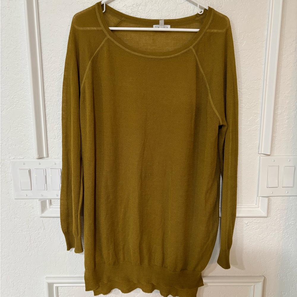 Leith Mustard Crew Neck Sweater